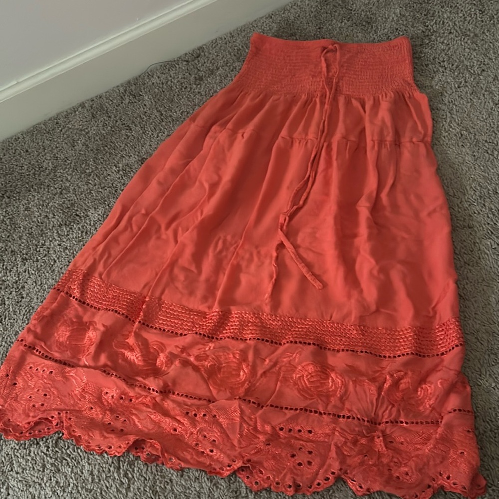 Embroidered maxi skirt/ dress